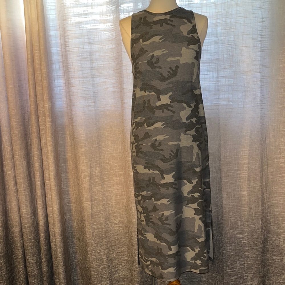 Cherish grey camo maxi dress
